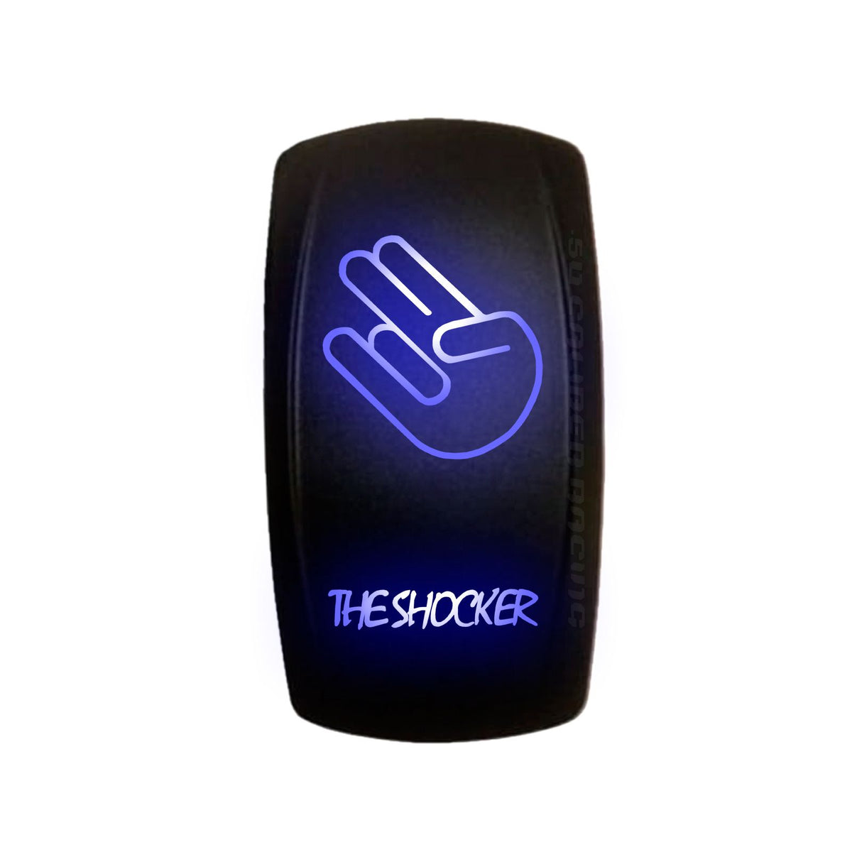 Blue | Waterproof on/off rocker switch “The Shocker” with blue LED backlighting – carling style 12v switch for utv dash and accessory c