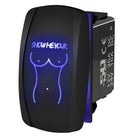 Blue | on/off rocker switch “Show me your....” sexy silhouette with blue LED carling style 12v utv atv marine switch