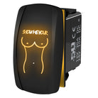 Orange | on/off rocker switch “Show me your....” sexy silhouette with orange LED carling style 12v utv atv marine switch