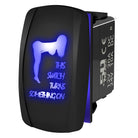 Blue | Waterproof on/off rocker switch “This Switch Turns Something On” sexy silhouette design with blue LED illumination – carling sty