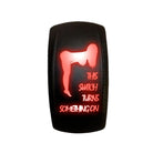 Red | “This Switch Turns Something On” sexy silhouette rocker switch with red LED illumination – waterproof carling style switch for u