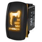 Orange | Waterproof on/off rocker switch “This Switch Turns Something On” sexy silhouette design with orange LED illumination – carling s