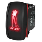 Red | Waterproof On/Off Rocker Switch Sexy Design "Whip Light" with Red LED Illumination	