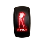 Red | Waterproof On/Off Rocker Switch Sexy Design "Whip Light" with Red LED Illumination	