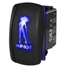 Blue | Waterproof On/Off Rocker Switch Sexy Design "Whip Light" with Blue LED Illumination	