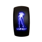 Blue | Waterproof On/Off Rocker Switch Sexy Design "Whip Light" with Blue LED Illumination	