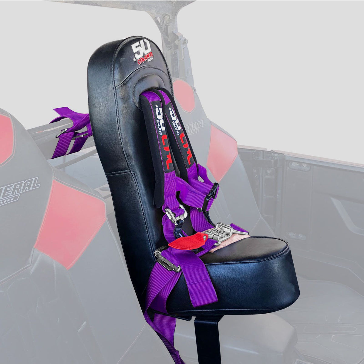 Purple | RZR XP1000 Bump Seat with Racing Latch Style Harness - Purple Straps